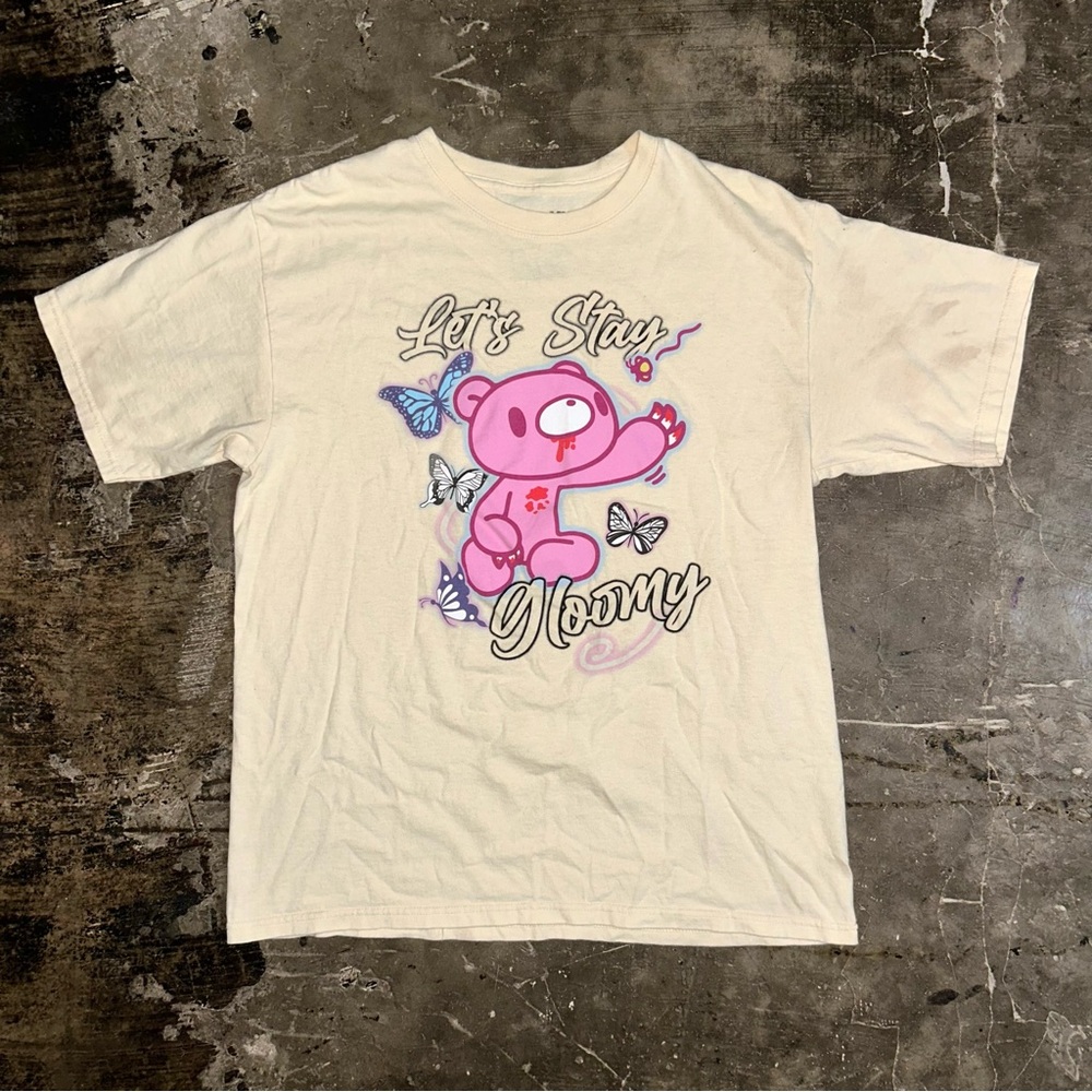 LARGE GLOOMY “Let’s Stay gloomy” Cream tee